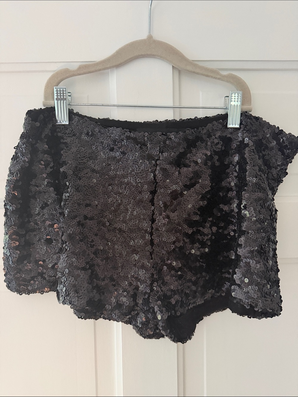 Lioness Black Sequin Mini shorts